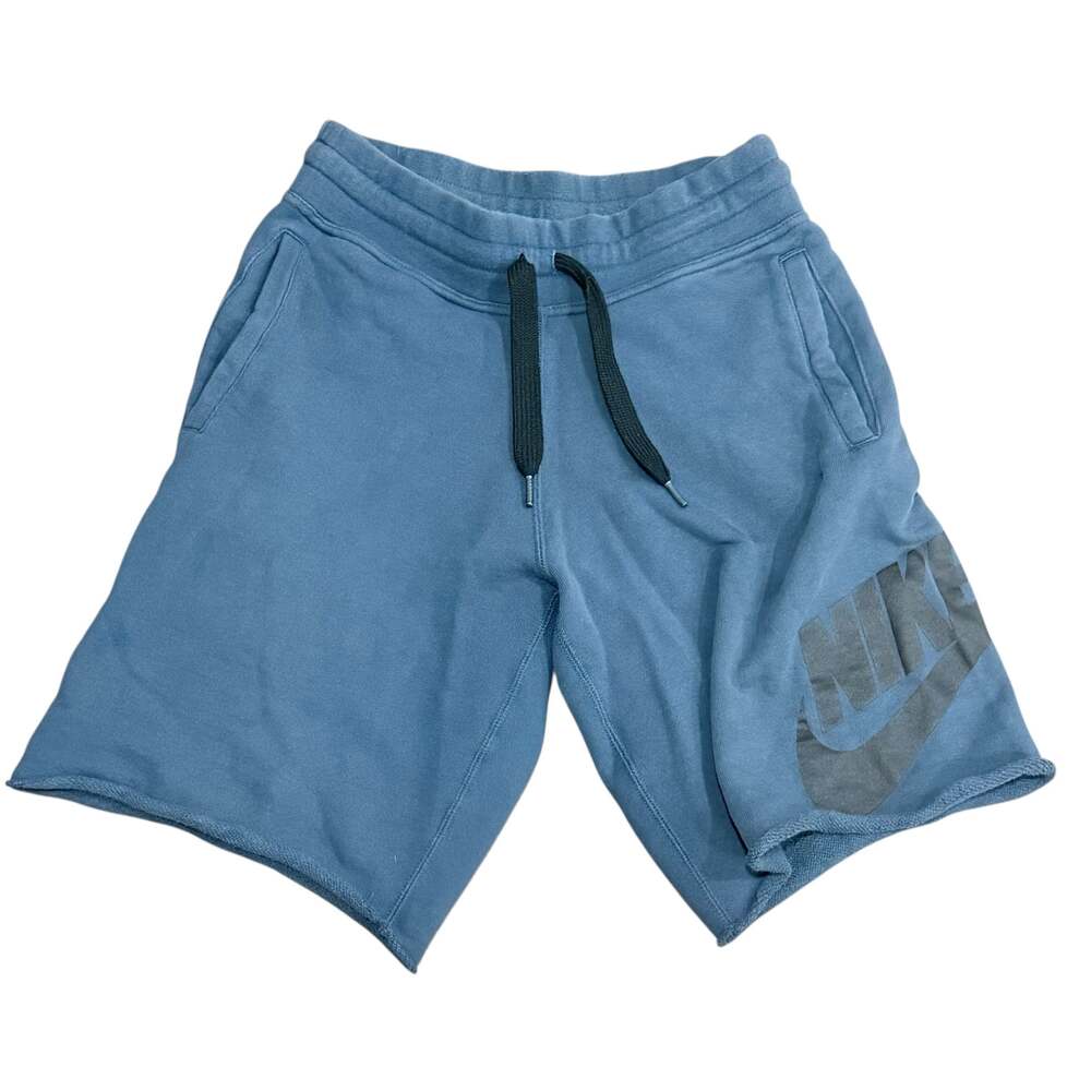 Nike Sportswear Alumni French Terry Cut-Off Shorts Blue Men's Size Small